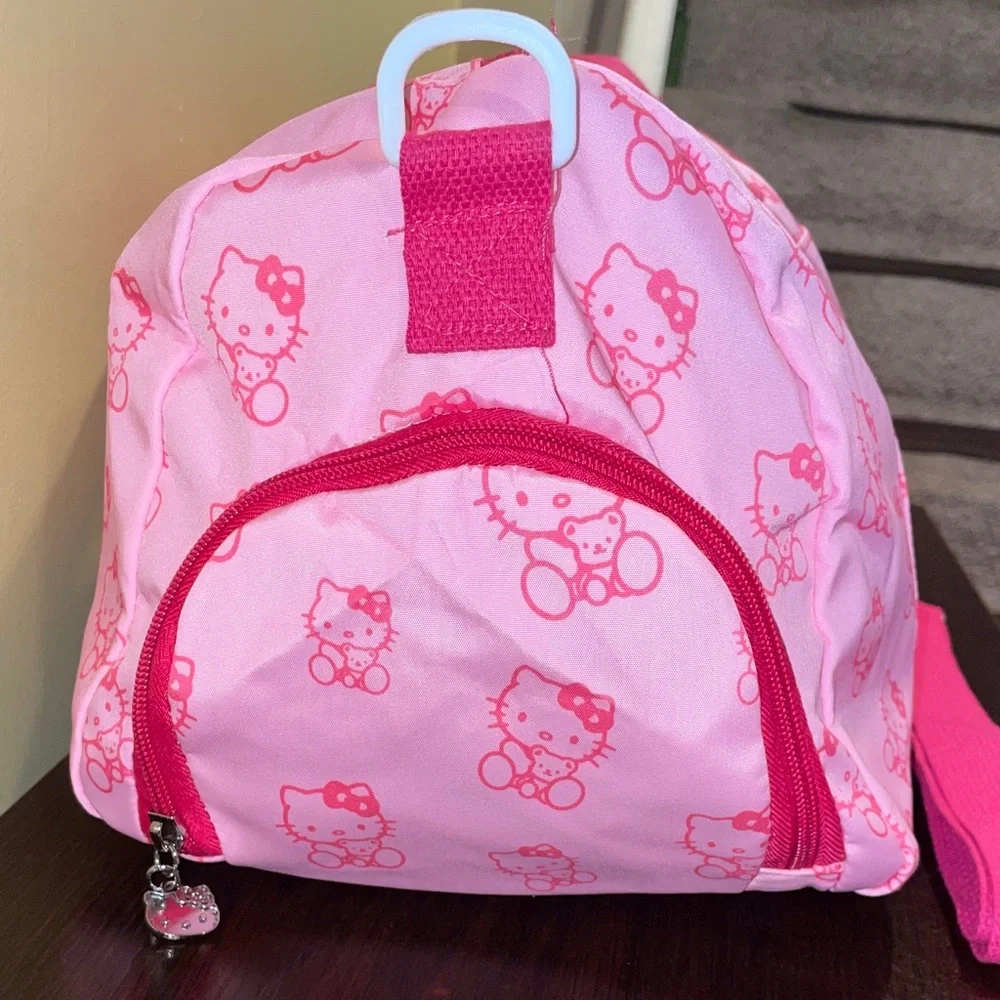 Hello Kitty Pink Duffel Bag – Sanrio Travel Tote, Gym Bag, Weekender, Cat Mom